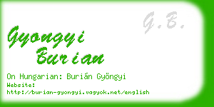 gyongyi burian business card