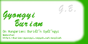 gyongyi burian business card